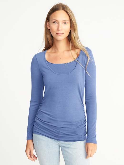 View large product image 1 of 1. Maternity Fitted Nursing Top