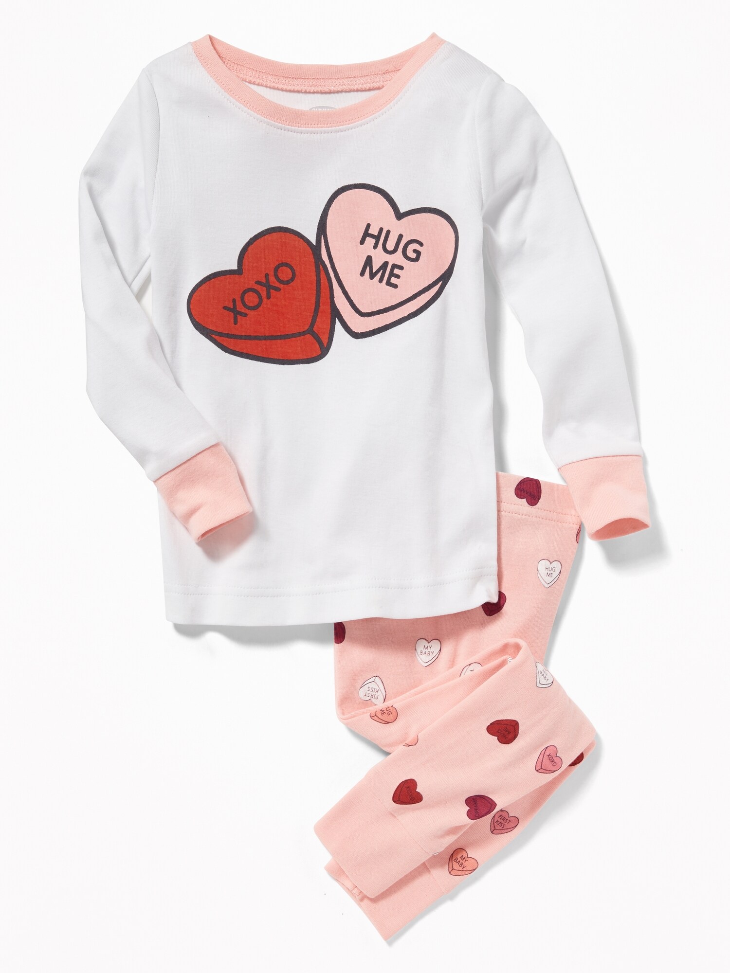 Candy-Hearts Graphic Sleep Set For Toddler & Baby | Old Navy