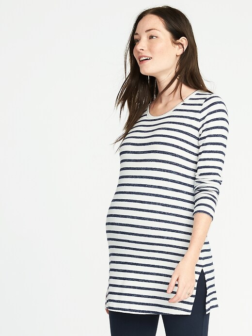 View large product image 1 of 1. Maternity Plush-Knit Tunic
