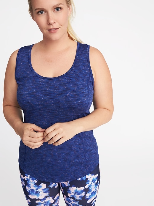 Image number 4 showing, Fitted Go-Dry Plus-Size Keyhole-Back Tank