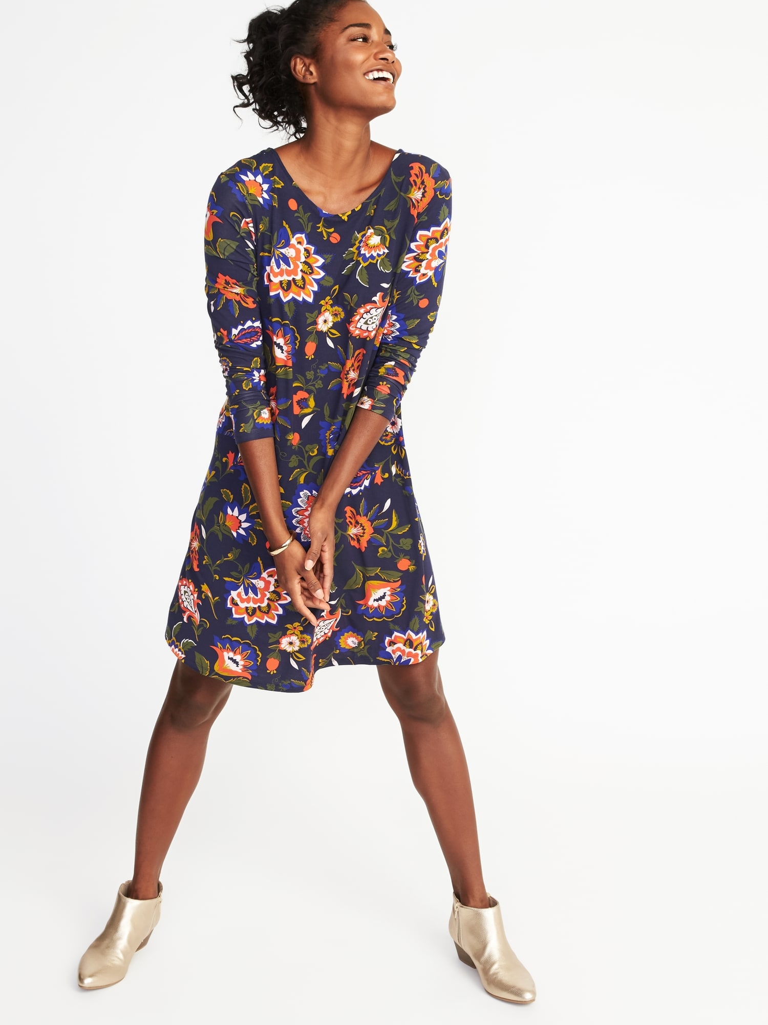 Jersey-Knit Swing Dress For Women | Old Navy