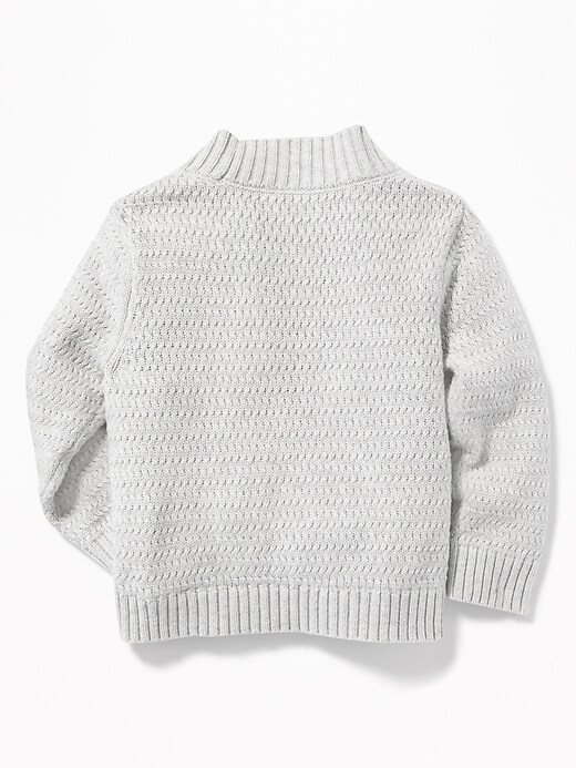View large product image 2 of 2. Open-Front Pointelle Cardi for Toddler Girls