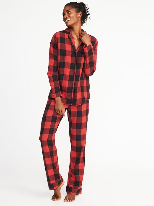 View large product image 1 of 1. Printed Flannel Sleep Set for Women