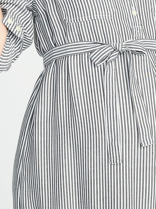 Image number 4 showing, Maternity Striped Shirt Dress