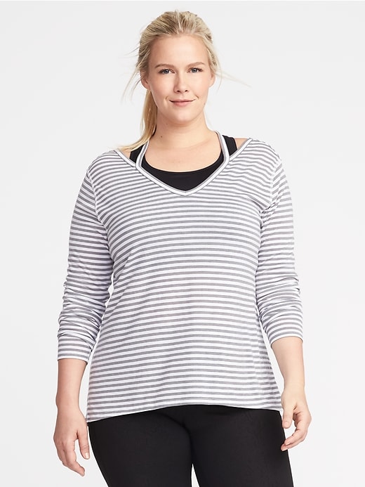 Image number 1 showing, Go-Dry Crossback Plus-Size Top