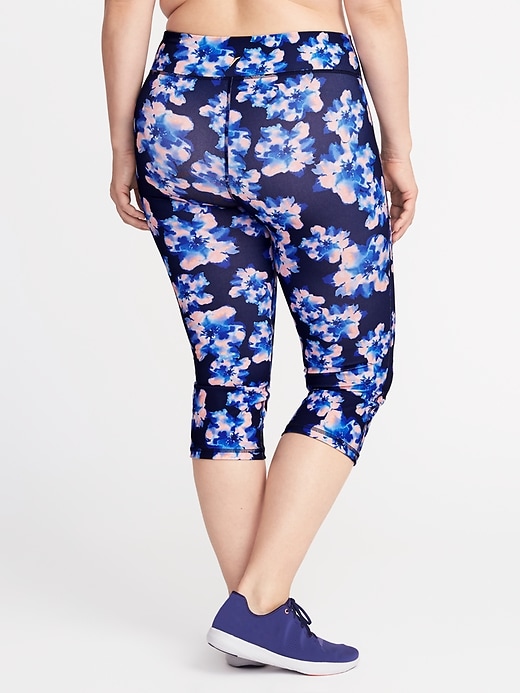 View large product image 2 of 2. Plus-Size High-Rise Compression Capris