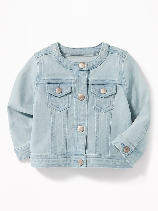 View large product image 1 of 2. Crew-Neck Denim Jacket for Baby