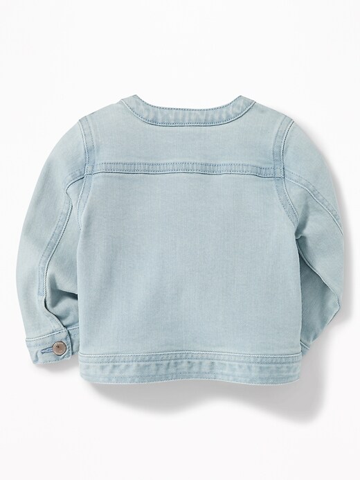 View large product image 2 of 2. Crew-Neck Denim Jacket for Baby