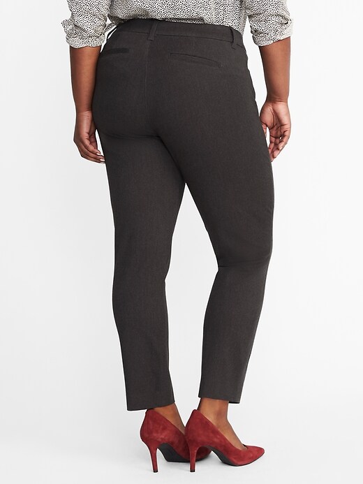 View large product image 2 of 3. Mid-Rise Secret-Slim Pockets Plus-Size Pixie Pants