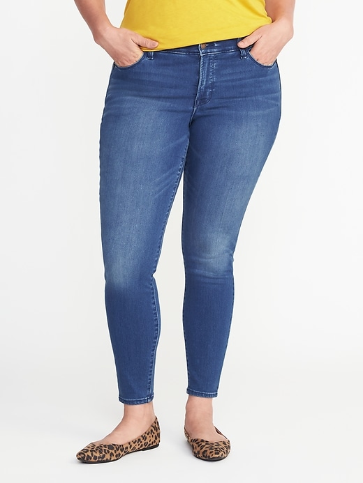 Image number 1 showing, Secret-Slim Pockets + Waistband Built-In Warm Plus-Size Rockstar Jeans