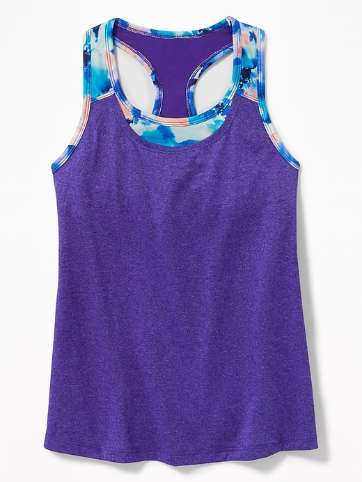 View large product image 1 of 3. Relaxed 2-in-1 Performance Tank for Girls