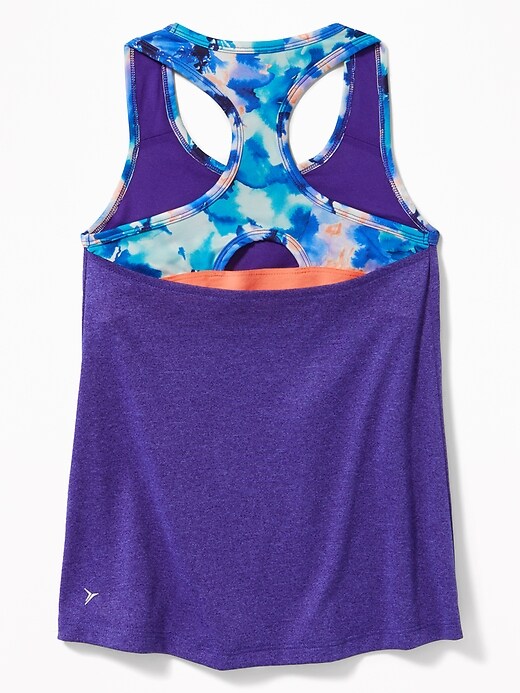 View large product image 2 of 3. Relaxed 2-in-1 Performance Tank for Girls