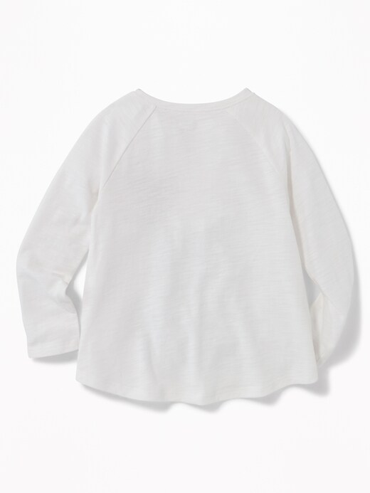 View large product image 2 of 2. Graphic Slub-Knit A-Line Tee for Toddler Girls