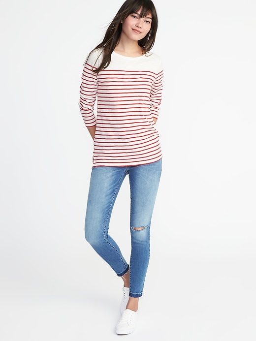 Relaxed Mariner-Stripe Tee for Women | Old Navy