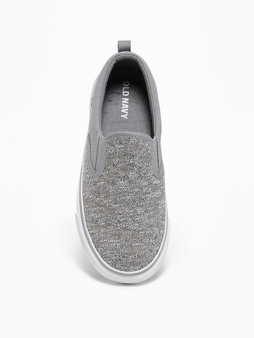 View large product image 2 of 3. Heathered-Jersey Slip-Ons for Boys