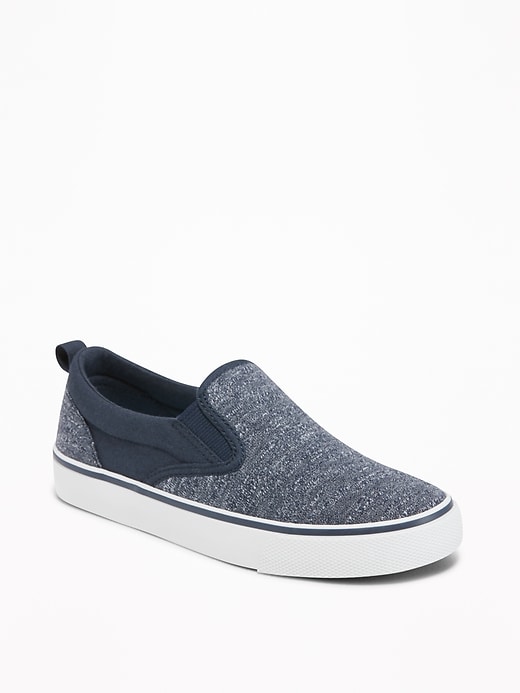 View large product image 1 of 1. Heathered-Jersey Slip-Ons for Boys