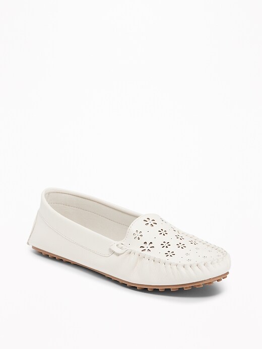 View large product image 1 of 1. Laser-Cut Driving Moccasins for Women