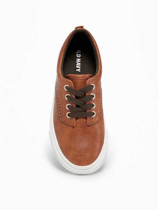 View large product image 2 of 3. Faux-Leather Brogue Sneakers for Boys
