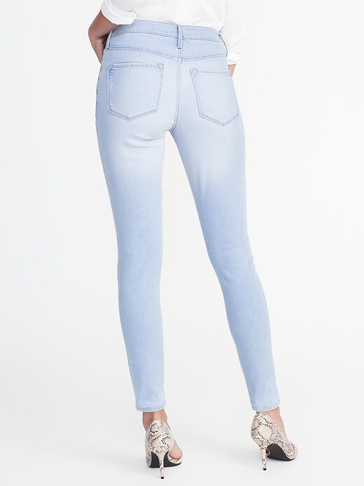 View large product image 2 of 3. High-Rise Light-Wash Rockstar Super Skinny Jeans for Women
