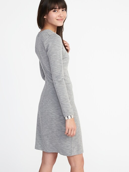Image number 2 showing, Textured Double-Knit Sheath Dress for Women