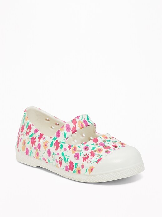 View large product image 1 of 1. Printed Mary-Jane Slip-Ons for Toddler Girls