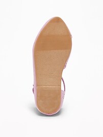 View large product image 4 of 4. Sueded Perforated Ballet Flats for Toddler Girls
