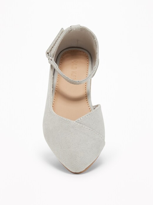 View large product image 2 of 4. Sueded Pointy-Toe Ballet Flats For Toddler Girls