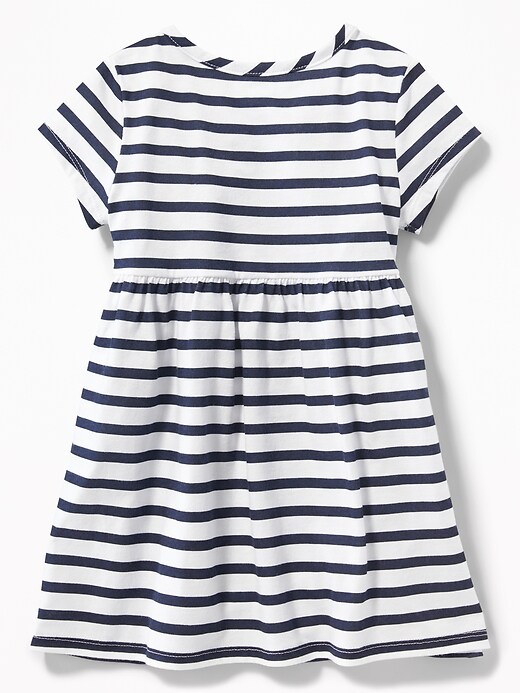 View large product image 2 of 3. Striped Jersey Babydoll Dress for Toddler Girls