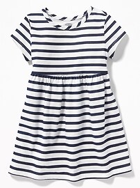 View large product image 3 of 3. Striped Jersey Babydoll Dress for Toddler Girls