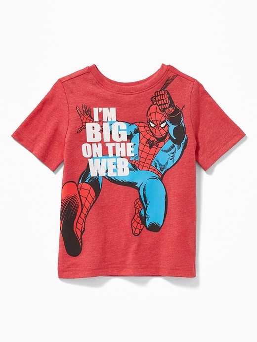 View large product image 1 of 2. Marvel Comics&#153 Spider-Man "I'm Big On the Web" Tee for Toddler Boys