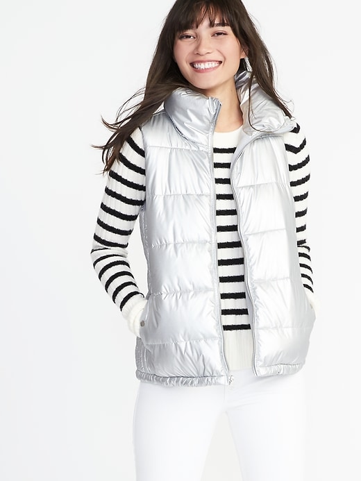 Image number 1 showing, Metallic Frost-Free Vest for Women
