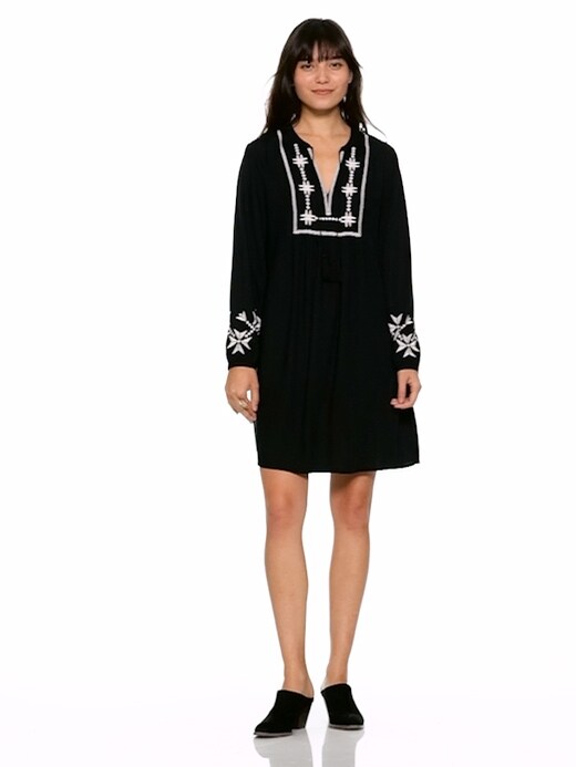 Embroidered Swing Dress for Women
