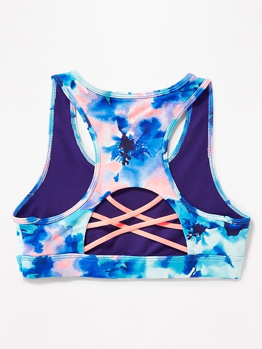 View large product image 1 of 2. Lattice-Back Sports Bra for Girls