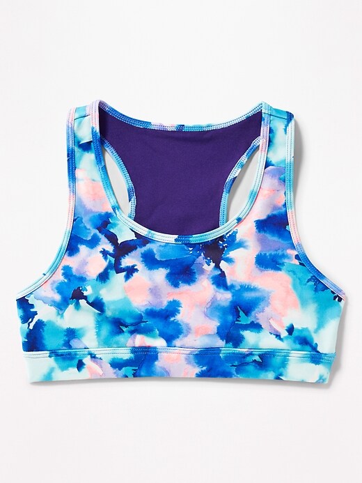 View large product image 2 of 2. Lattice-Back Sports Bra for Girls
