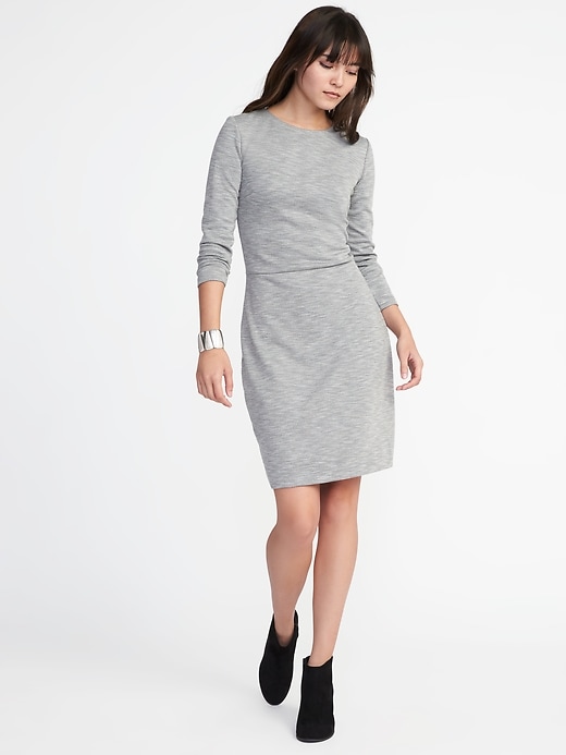 Image number 1 showing, Textured Double-Knit Sheath Dress for Women