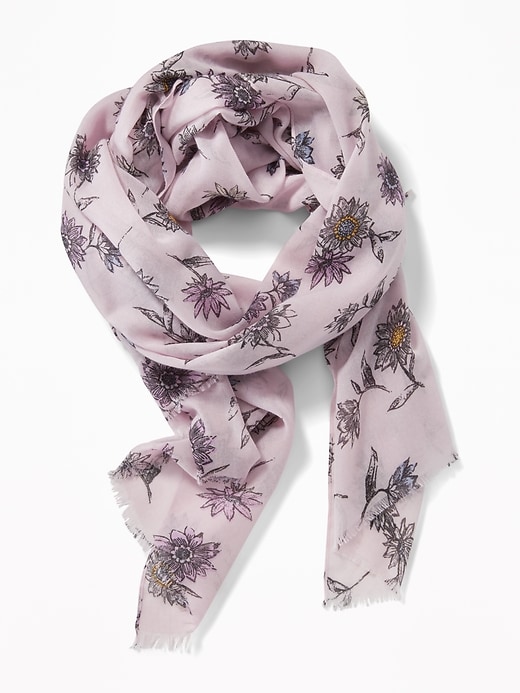 View large product image 2 of 2. Lightweight Printed Scarf for Women