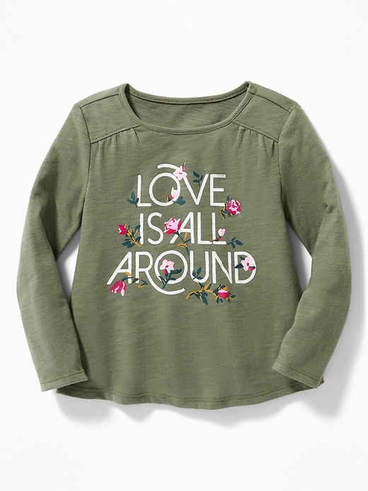View large product image 1 of 2. Graphic Slub-Knit Swing Top for Toddler Girls