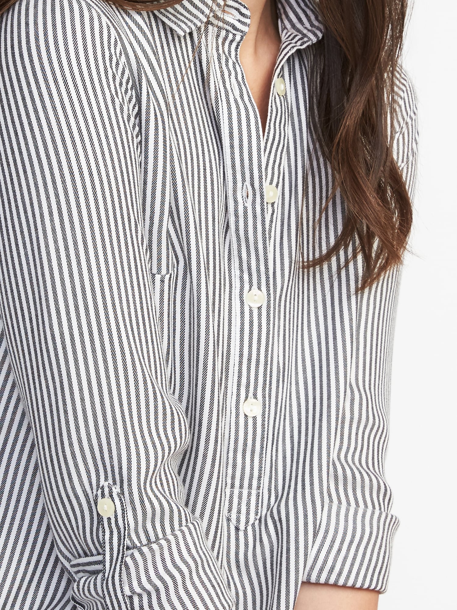 Twill Popover Shirt Dress for Women | Old Navy
