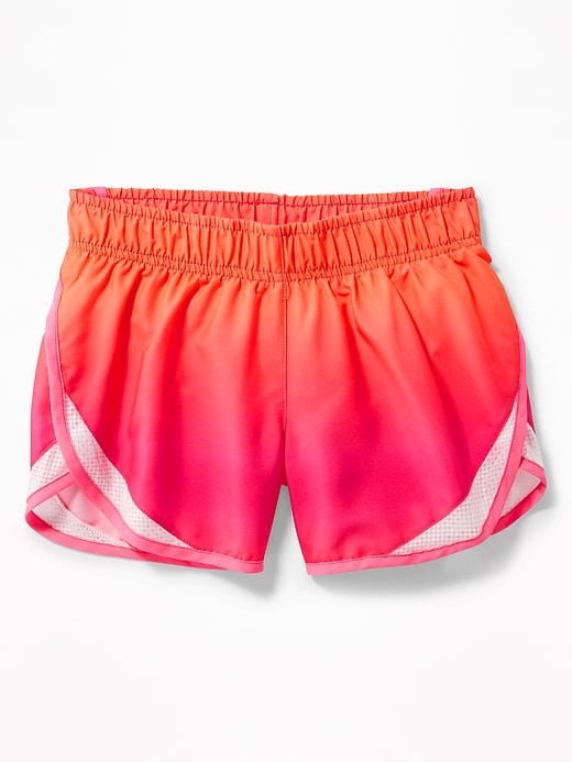 View large product image 1 of 1. Go-Dry Cool Mesh-Trim Run Shorts For Girls