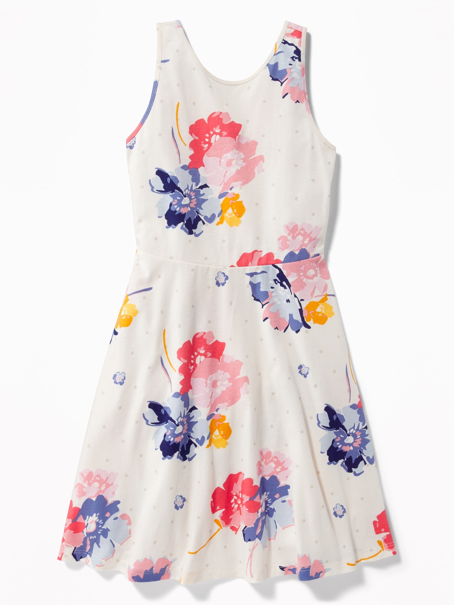 Patterned Fit & Flare Jersey Sundress for Girls | Old Navy