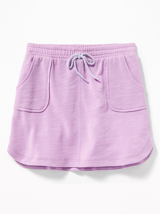 View large product image 1 of 1. French-Terry Dolphin-Hem Utility Skirt for Girls