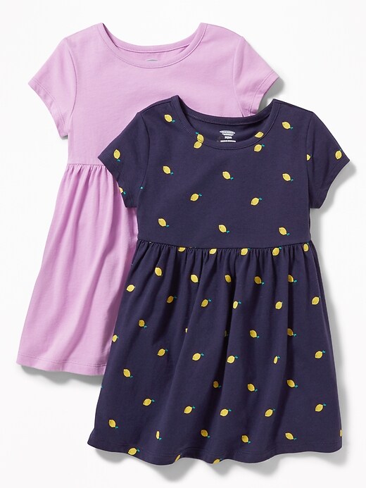 View large product image 1 of 3. Jersey Fit & Flare Dress 2-Pack for Toddler Girls