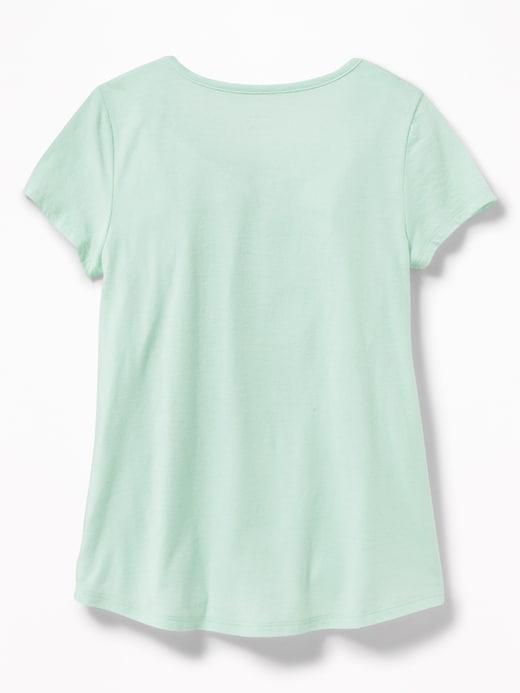 View large product image 2 of 3. A-Line Soft-Washed Swing Tee for Girls