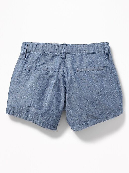 View large product image 2 of 3. Chambray Chino Shorts for Girls