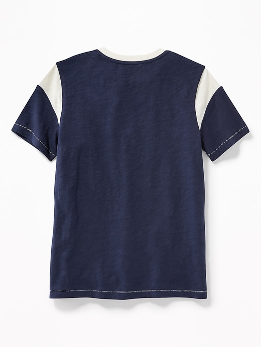 View large product image 2 of 2. Slub-Knit Americana-Graphic Tee For Boys