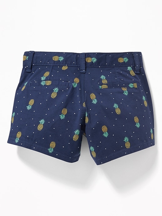 View large product image 2 of 3. Fruit-Print Chino Shorts For Girls