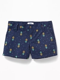 View large product image 3 of 3. Fruit-Print Chino Shorts For Girls