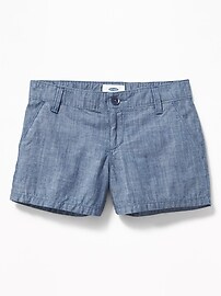 View large product image 3 of 3. Chambray Chino Shorts for Girls