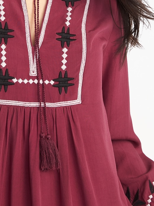 Image number 4 showing, Embroidered Swing Dress for Women