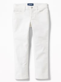 View large product image 3 of 3. Skinny Clean-Slate Cropped White Jeans for Girls